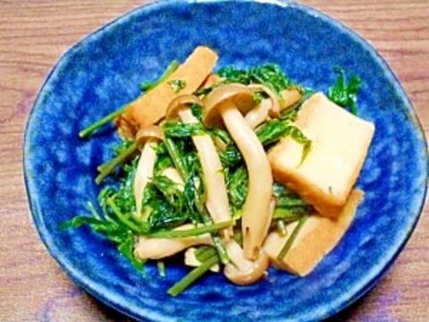 コシアブラと厚揚げ、シメジ☆煮浸し